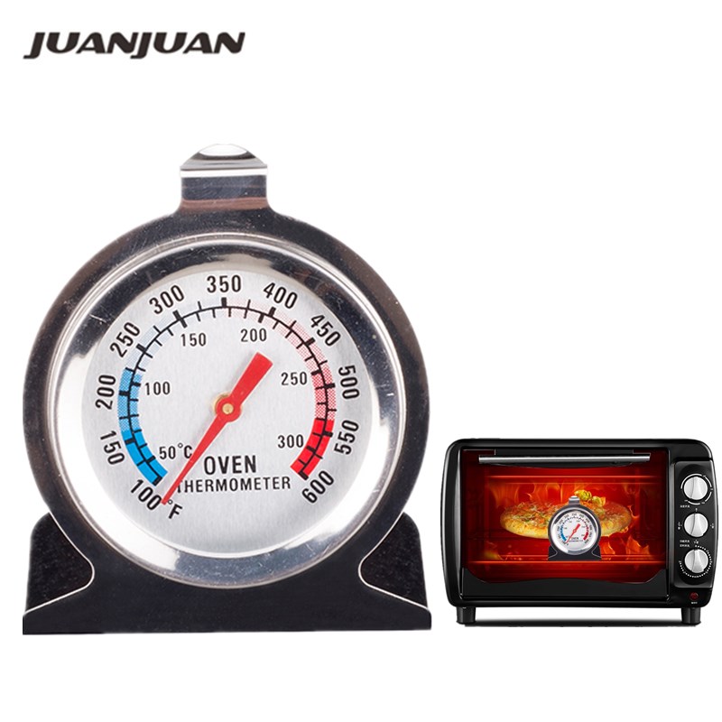 Oven Thermometer Analog - Aço inoxidável alimentos carne temperatura levante-se