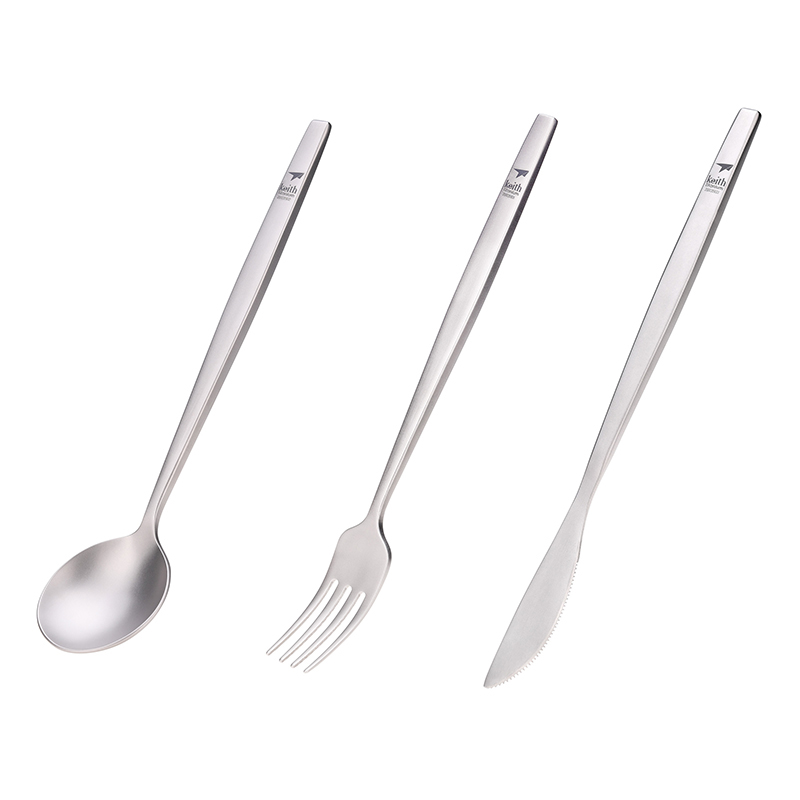 Kitchen Baking Utensil Set - Keith titânio portátil colher garfo faca
