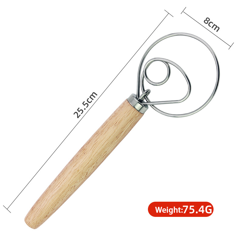 Kitchen Baking Blender - 13 polegada Dinamarquês Massa Whisk Handle