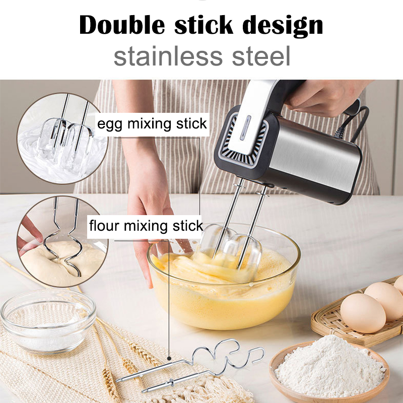 Batedor Elétrico de Mão em Aço - Kitchen Baking Blender avaliação e preço