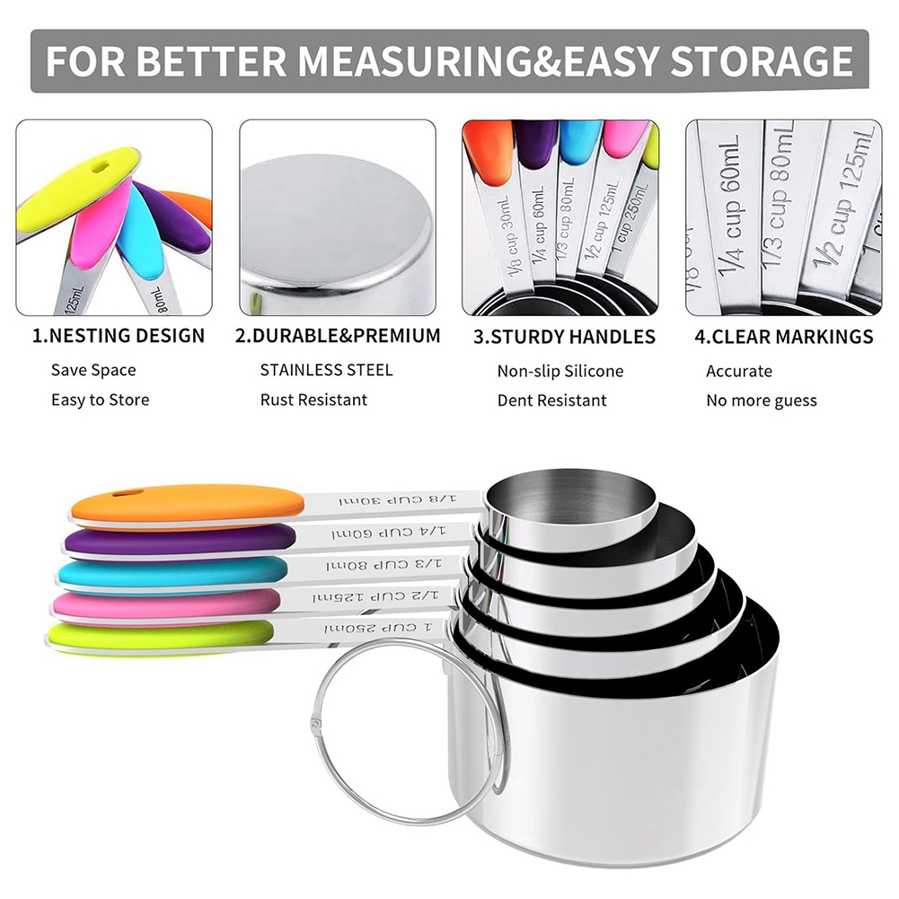Conjunto de xícaras e colheres - Kitchen Baking Utensil Set avaliação e preço