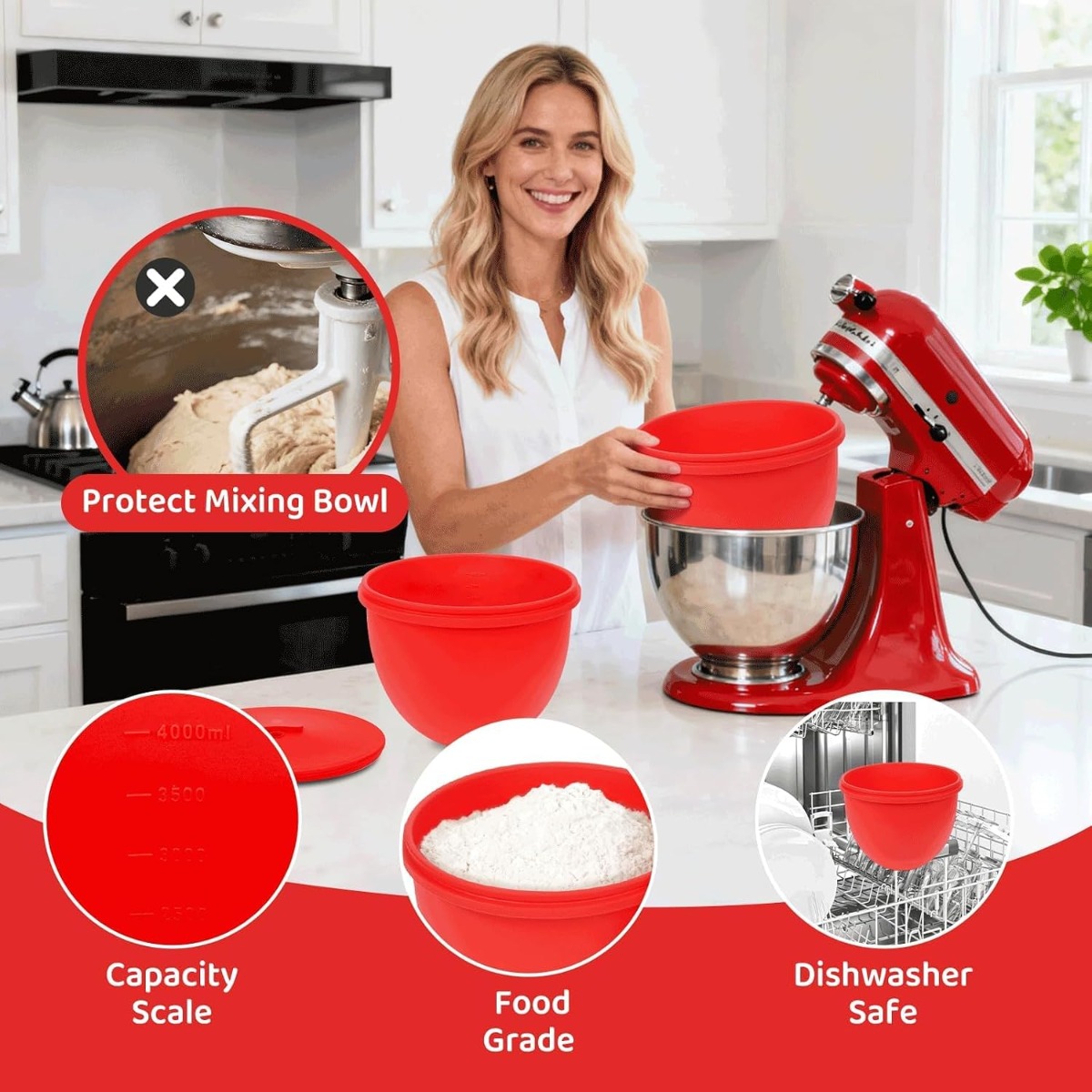 Tampa de Silicone para Batedei - Kitchen Baking Aid avaliação e preço