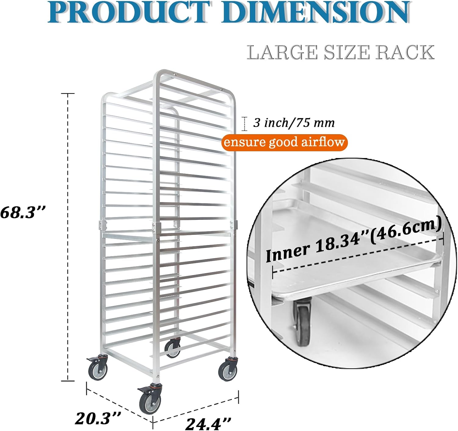 Carrinho de Resfriamento Móvel - Kitchen Baking Sheet Organizer avaliação e preço